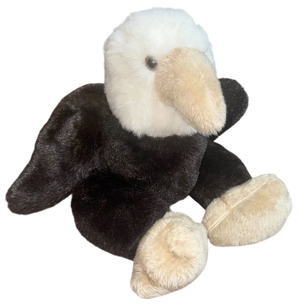 Vintage‎ Bald Eagle Bird Plush Toy Large Realistic Stuffed Patriotic Americana